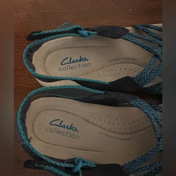 Clarks Collection Amanda Ease Women's Size 6.5 Blue Slingback Comfort Sandals - Picture 8 of 8